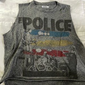 “The Police” band tank top, grey, size medium